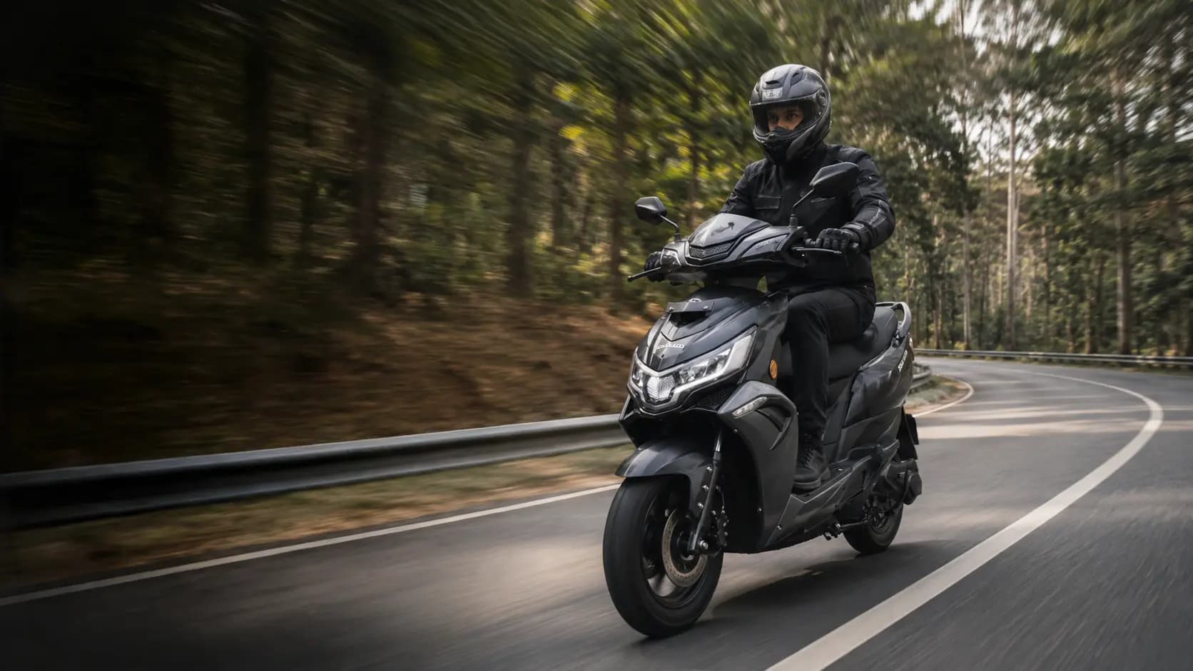 Sokudo electric scooter on the road